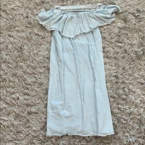 Off the shoulder Jean dress🤩